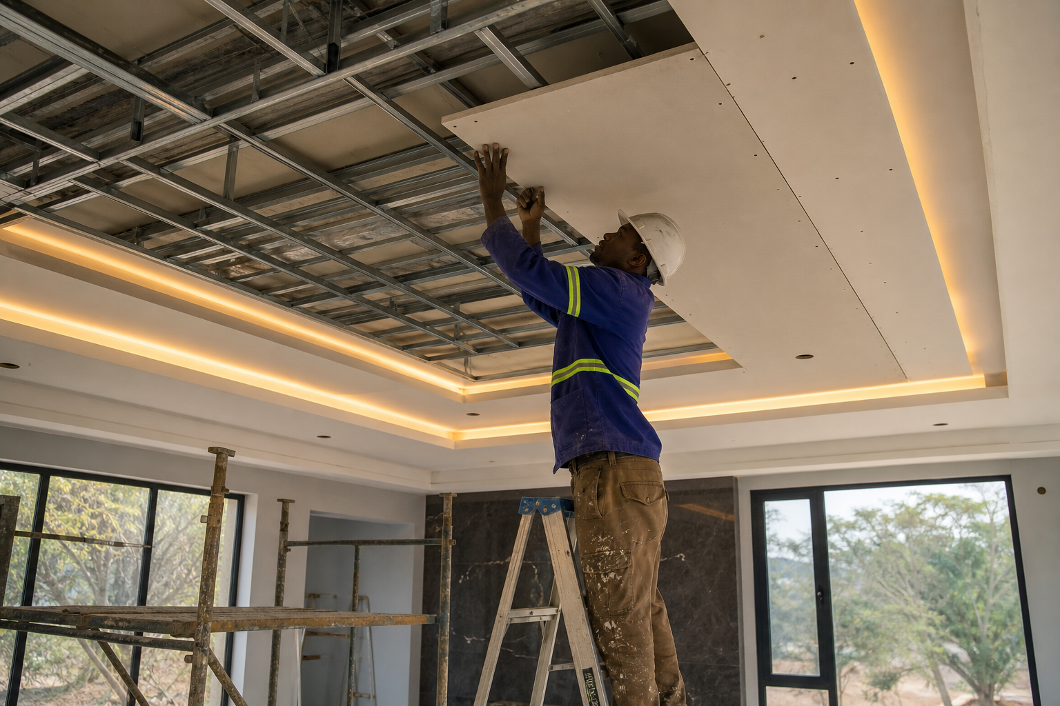 Designer ceiling installation